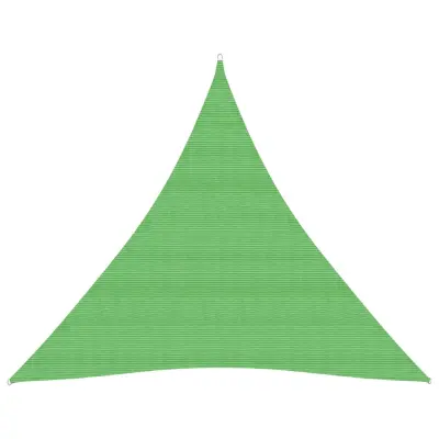 vidaXL Senčno jadro 160 g/m² svetlo zeleno 3,6x3,6x3,6 m HDPE