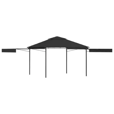 vidaXL Paviljon z dvojno raztegljivo streho 3x3x2,75m antracit 180g/m²