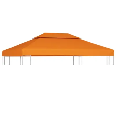 vidaXL Nadomestna streha za paviljon 310 g/m² oranžna 3x4 m