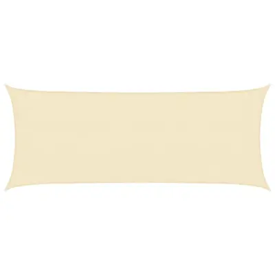 vidaXL Senčno jadro 160 g/m² krem 2x4,5 m HDPE