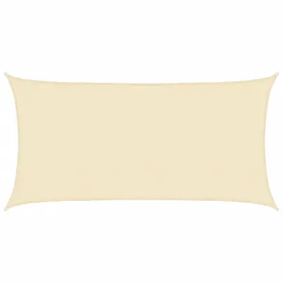 vidaXL Senčno Jadro HDPE Pravokotno 2x4 m Kremne Barve