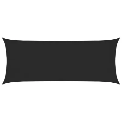 vidaXL Senčno jadro 160 g/m² črno 2x4,5 m HDPE