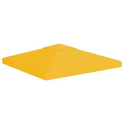 vidaXL Streha za paviljon 2-delna 310 g/m² 3x3 m rumena
