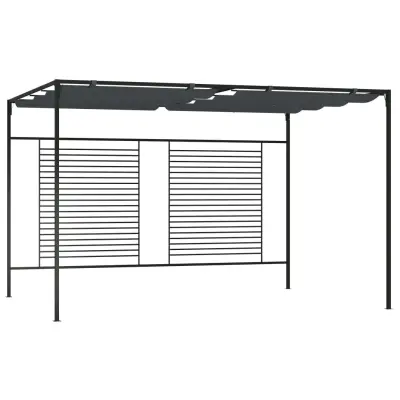 vidaXL Paviljon z zložljivo streho 4x3x2,3 m antraciten 180 g/m²