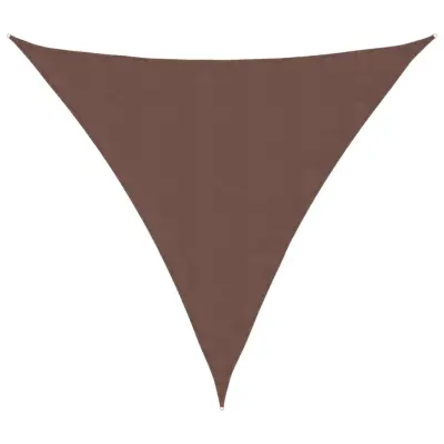 vidaXL Senčno jadro oksford blago trikotno 3,6x3,6x3,6 m rjavo