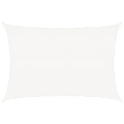 vidaXL Senčno jadro 160 g/m² belo 3,5x4,5 m HDPE