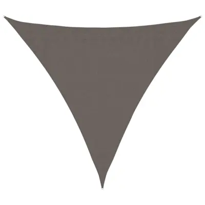 vidaXL Senčno Jadro HDPE Trikotno 3,6x3,6x3,6 m Antracitno