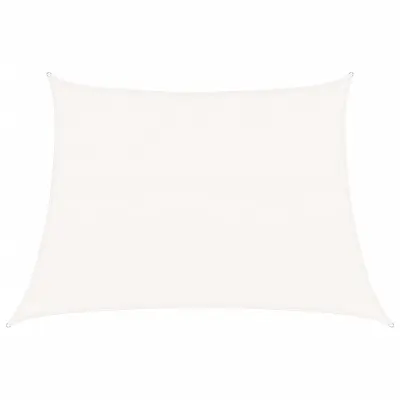 vidaXL Senčno jadro 160 g/m² belo 4/5x3 m HDPE