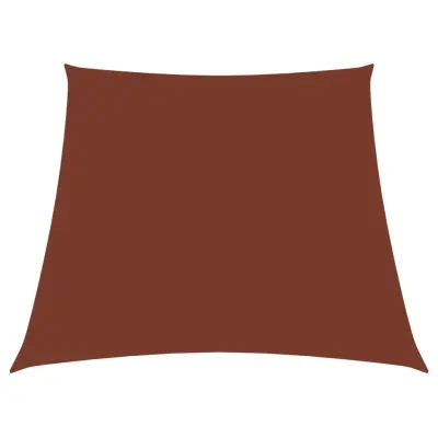 vidaXL Senčno jadro oksford blago trapez 3/5x4 m terakota