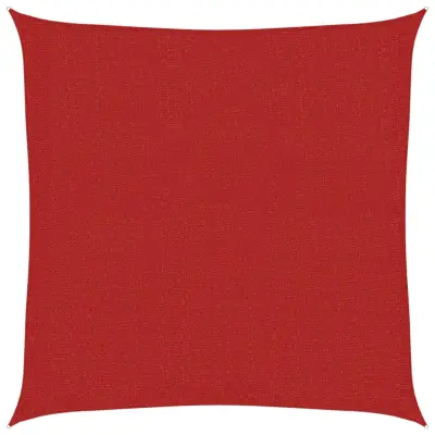 vidaXL Senčno jadro 160 g/m² rdeče 3,6x3,6 m HDPE