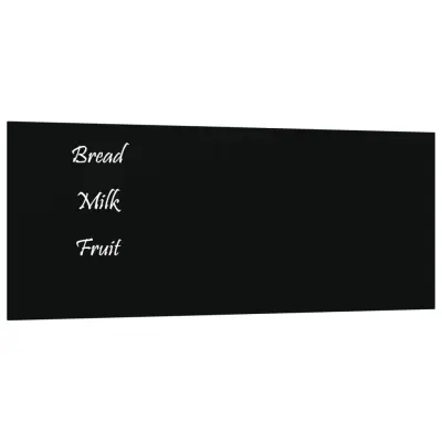 vidaXL Stenska magnetna tabla črna 50x20 cm kaljeno steklo