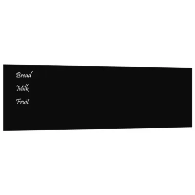 vidaXL Stenska magnetna tabla črna 100x30 cm kaljeno steklo