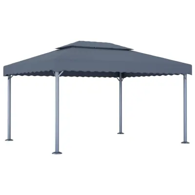 vidaXL Paviljon 400x300 cm antraciten aluminij