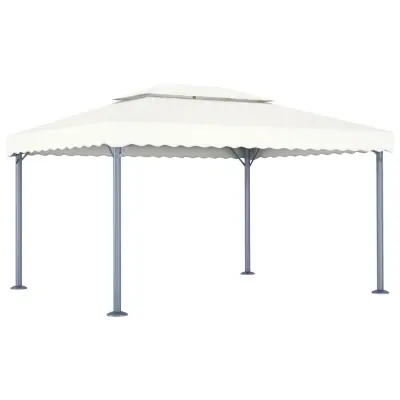 vidaXL Paviljon 400x300 cm krem aluminij