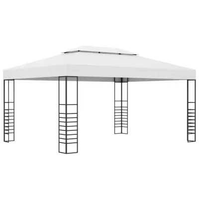 vidaXL Vrtni paviljon jeklo s prašnim premazom 4x3x2,7 m bel