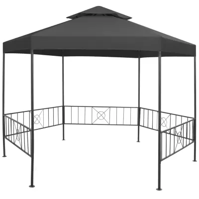 vidaXL Vrtni paviljon 323x275x265 cm antraciten