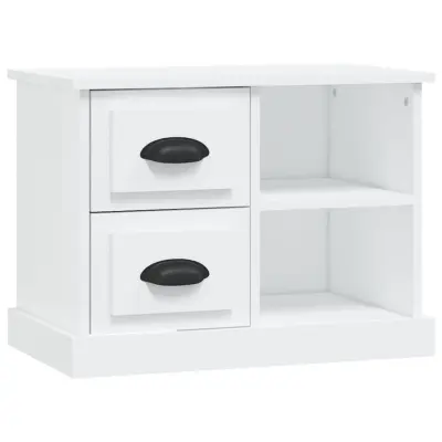 vidaXL Nočna omarica bela 60x35,5x45 cm