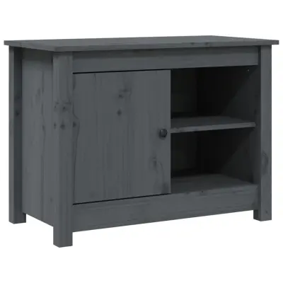 vidaXL TV omarica siva 70x36,5x52 cm trdna borovina