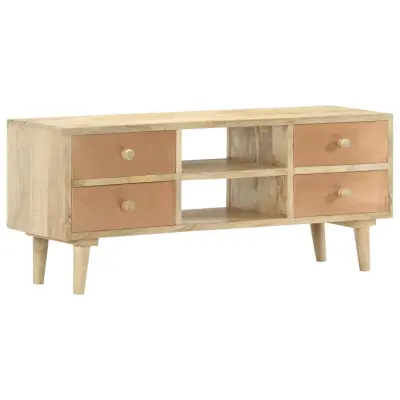 vidaXL TV omarica 110x30x45 cm trden mangov les