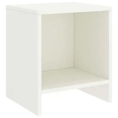 vidaXL Nočna omarica bela 35x30x40 cm trdna borovina