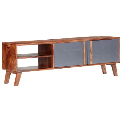 vidaXL TV omarica siva 140x30x45 cm trden palisander