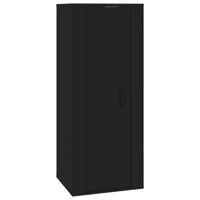 vidaXL Stenska TV omarica črna 40x34,5x100 cm