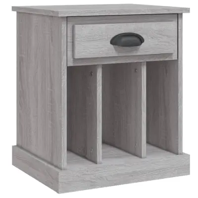 vidaXL Nočna omarica Siva sonoma 43x36x50 cm