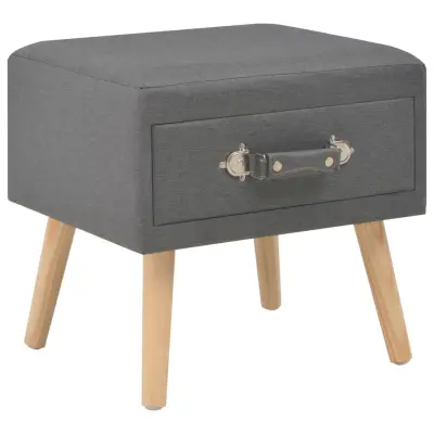 vidaXL Nočna omarica blago 40x35x40 cm temno siva
