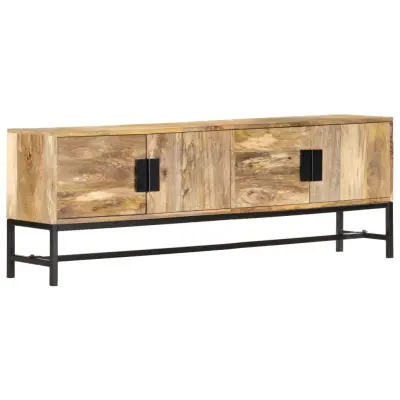 vidaXL TV omarica 140x30x50 cm trden mangov les
