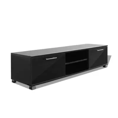 vidaXL TV omarica visok sijaj črna 120x40,5x35 cm