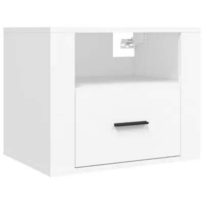 vidaXL Stenska nočna omarica bela 50x36x40 cm