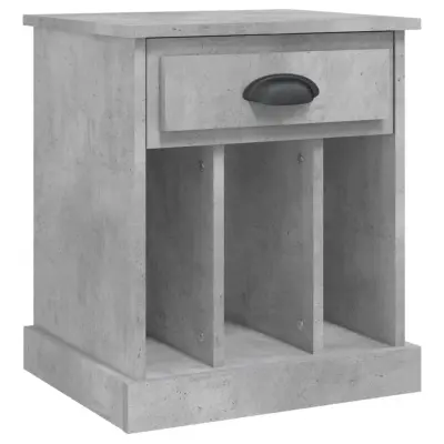 vidaXL Nočna omarica betonsko siva 43x36x50 cm