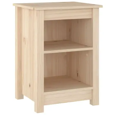 vidaXL Nočna omarica 40x35x55 cm trdna borovina