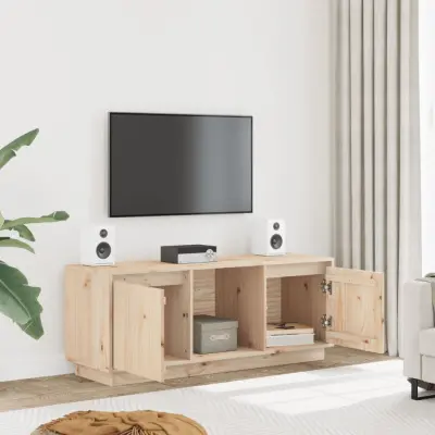 vidaXL TV omarica 110,5x35x44 cm trdna borovina