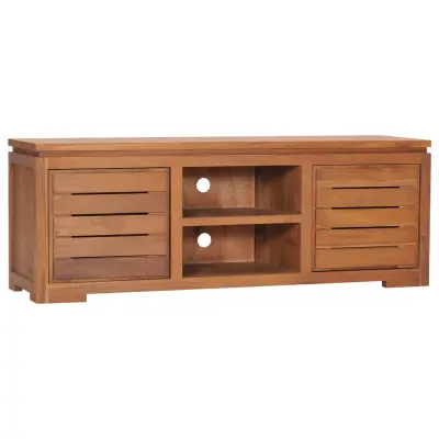 vidaXL TV omarica 110x30x40 cm trdna tikovina
