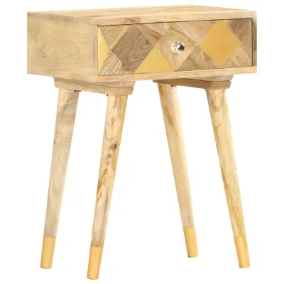vidaXL Nočna omarica 43x30x58 cm trden mangov les