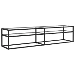 vidaXL TV omarica prozorna 180x40x40,5 cm kaljeno steklo
