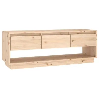 vidaXL TV omarica 110,5x34x40 cm trdna borovina