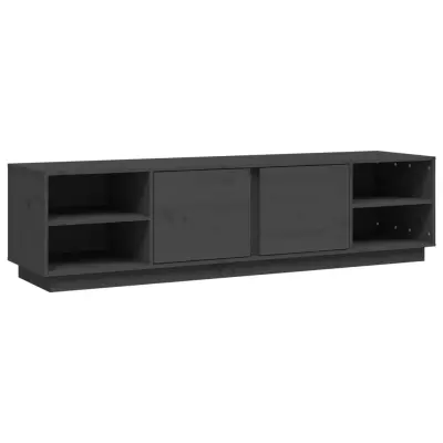 vidaXL TV omarica siva 156x40x40 cm trdna borovina