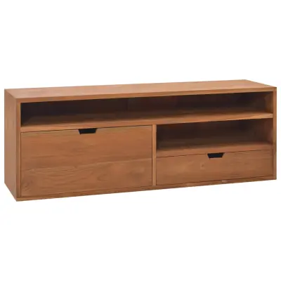 vidaXL TV omarica 110x30x40 cm trdna tikovina