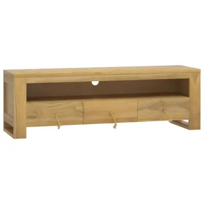 vidaXL TV omarica 110x30x35 cm trdna tikovina