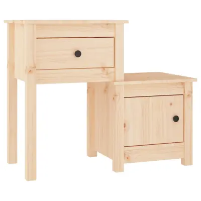 vidaXL Nočna omarica 79,5x38x65,5 cm trdna borovina