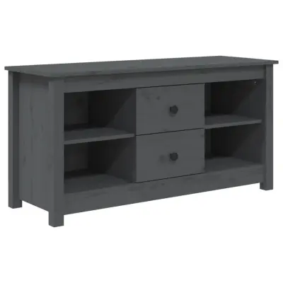 vidaXL TV omarica siva 103x36,5x52 cm trdna borovina