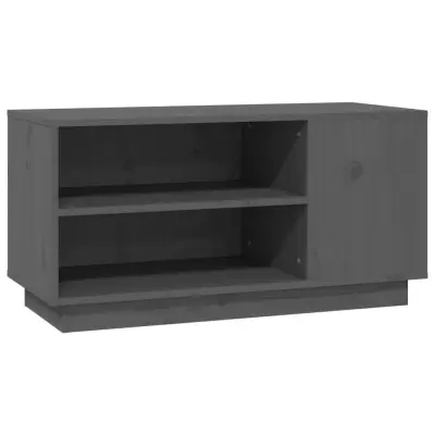 vidaXL TV omarica siva 80x35x40,5 cm trdna borovina