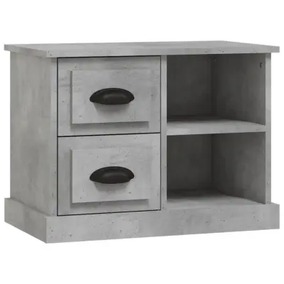 vidaXL Nočna omarica betonsko siva 60x35,5x45 cm