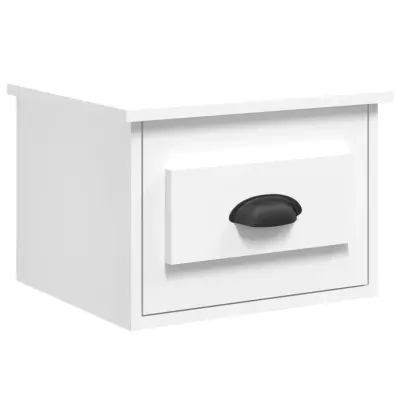 vidaXL Stenska nočna omarica bela 41,5x36x28 cm