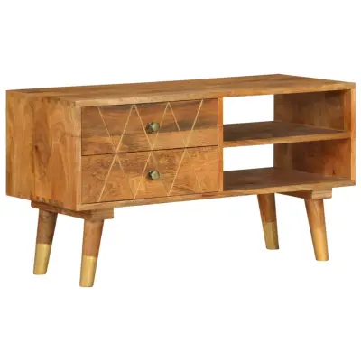 vidaXL TV omarica 85x35x47 cm trden mangov les