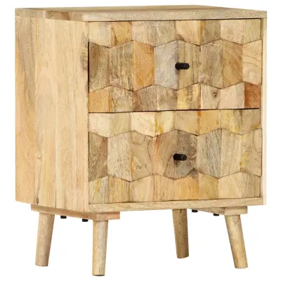 vidaXL Nočna omarica 40x30x50 cm trden mangov les