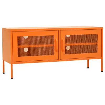 vidaXL TV omarica oranžna 105x35x50 cm jeklo