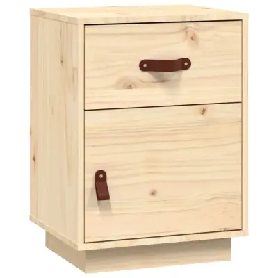 vidaXL Nočna omarica 40x34x55 cm trdna borovina
